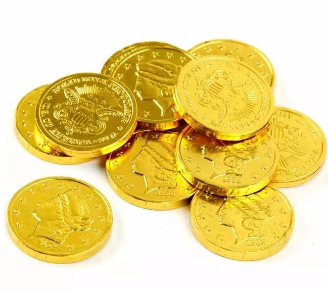 Milk Chocolate Foiled Gold Coins